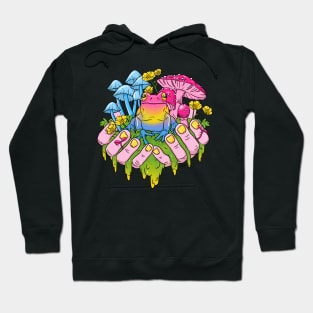 Pansexual Frog Fungi Handful Hoodie